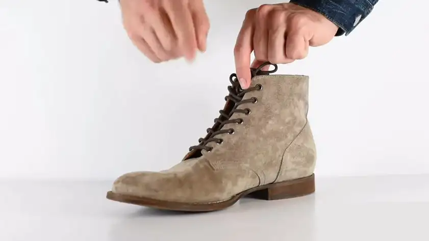 lace your boots in the uniform pattern for both sides while entering the strings 